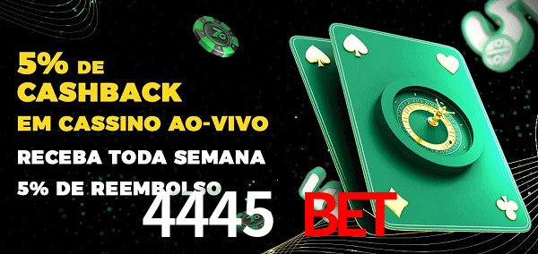 Promoções do cassino ao Vivo 4445 bet